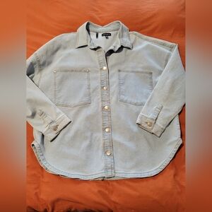 Silver Jeans denim boyfriend shirt, L